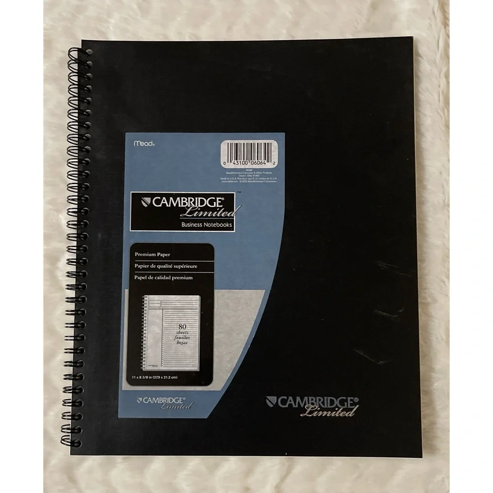 NEW Lot of 2 Cambridge Limited Business Notebooks Premium Paper 11 x 8-3/8